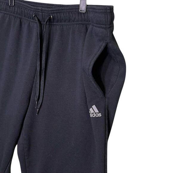 Adidas Pants Mens Large Black Golf Joggers Sweatpants Tapered Cuffed Pockets - Picture 8 of 10